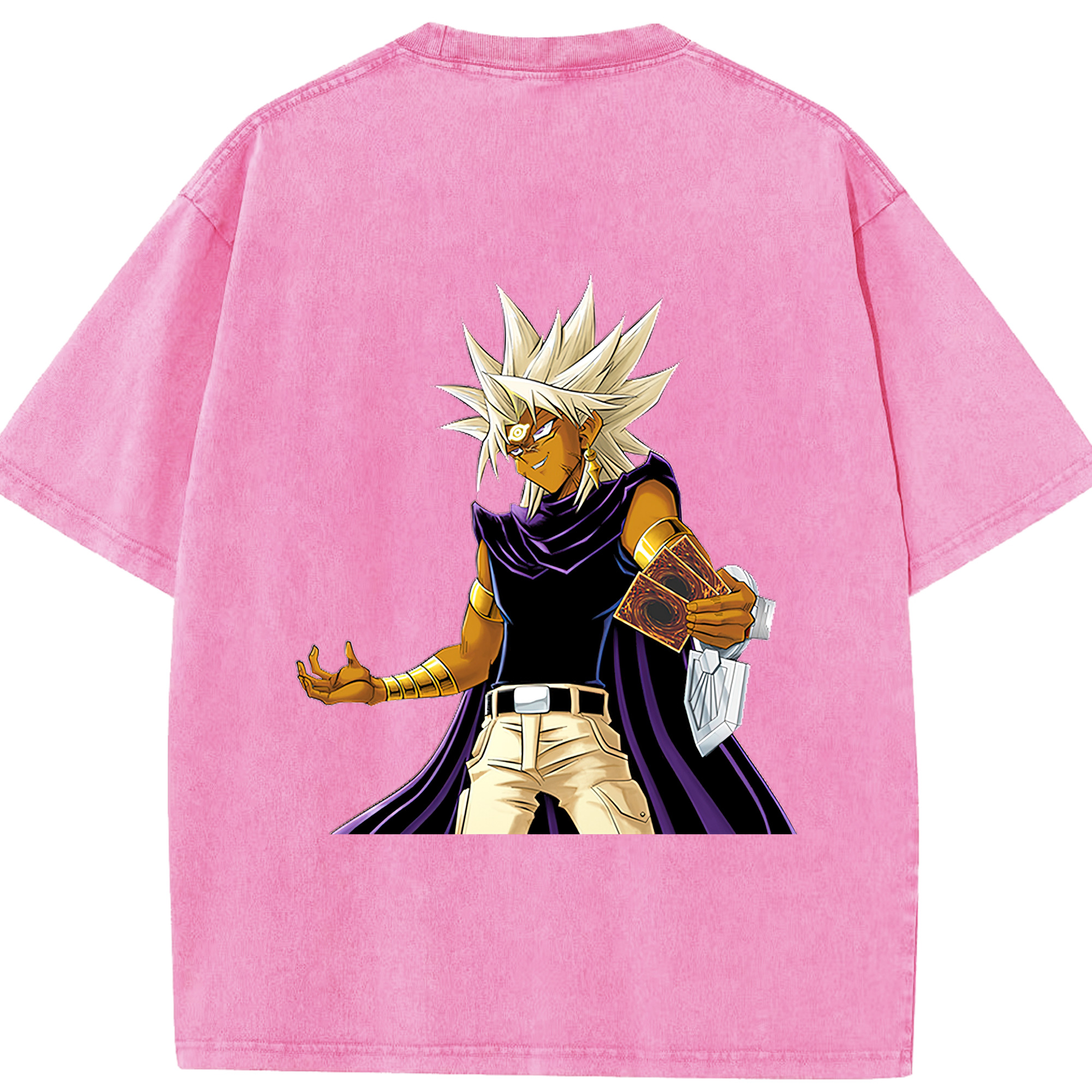 （画像用） 遊☆戯☆王 Yu-Gi-Oh! 綿100% ヴィンテージ風 半袖Tシャツ（背面プリント）